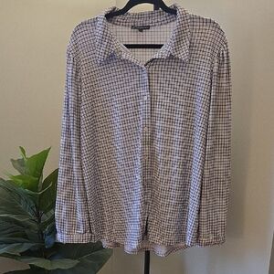 Adrianna Papell Women's Checkered Shirt